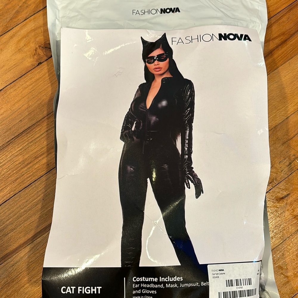 FASHIONNOVA CAT FIGHT Jumpsuit costume size S/M